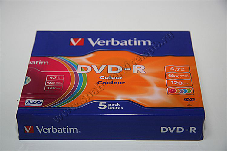  DVD-R Verbatim 4,7Gb 16 Slim color/20 5/